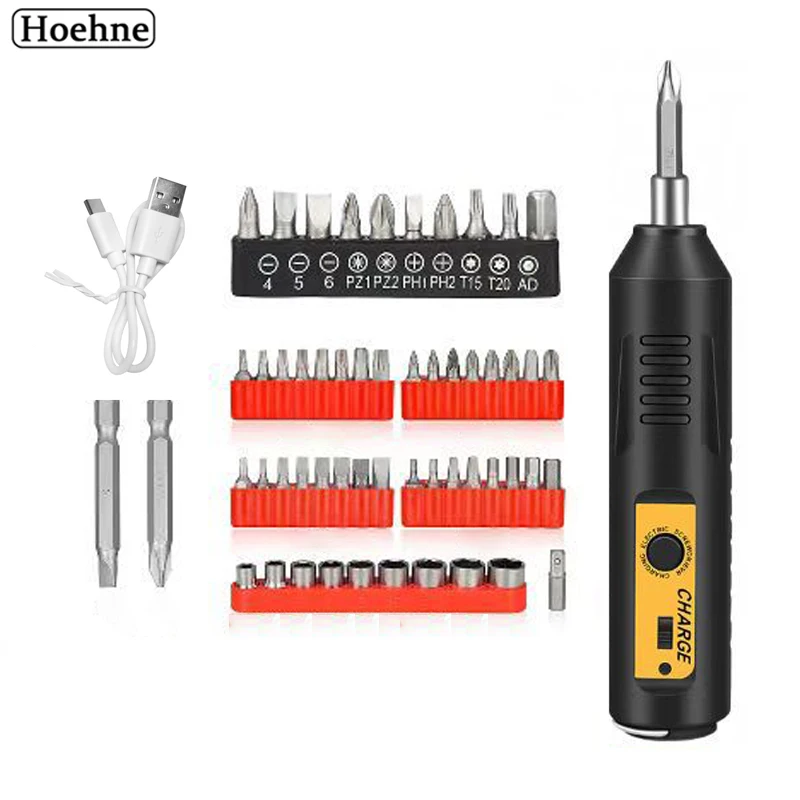 

46-IN-1 Cordless Electric Screwdriver 3.6N.m High Torque Power Driver with Bits Sleeve Repair Tool for Computer Furniture Toys