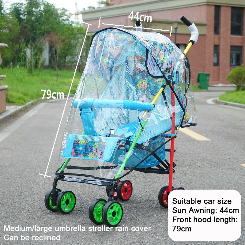 Waterproof Baby Carriage Rain Cover Windproof Baby Stroller Cover Raincoat Pram Rain Cape Stroller Accessories