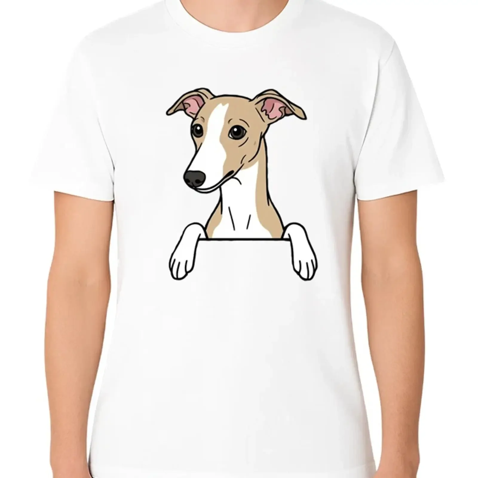 Windhund Hund T Shirt süß Cartoon spuckt Welpe Haustier Liebhaber Grafik  vintage Washed fashion Unisex designer clothes homme
