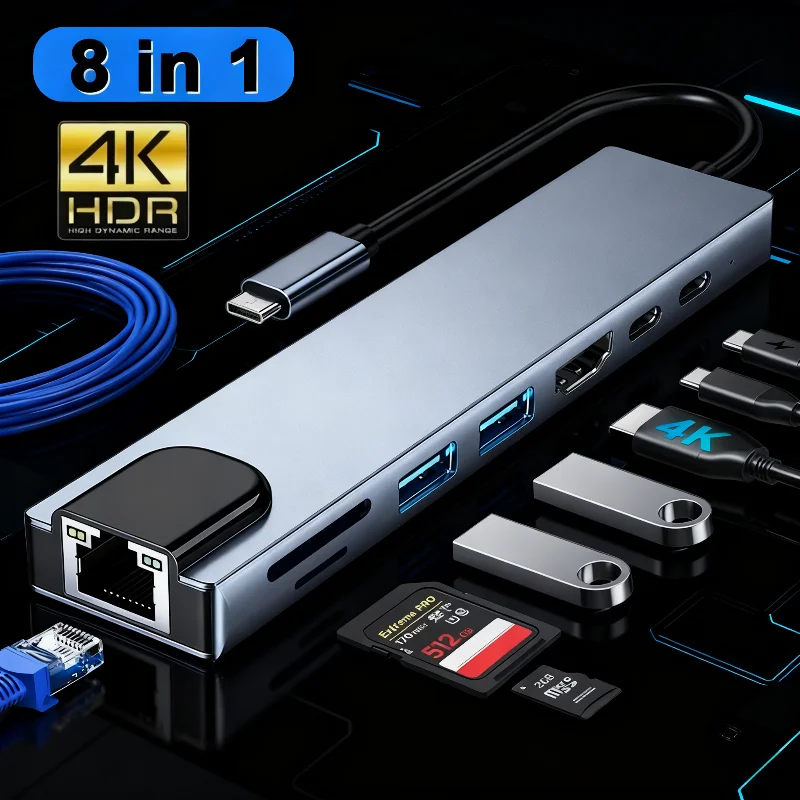 8 In 1 Usb C Hub Ty…