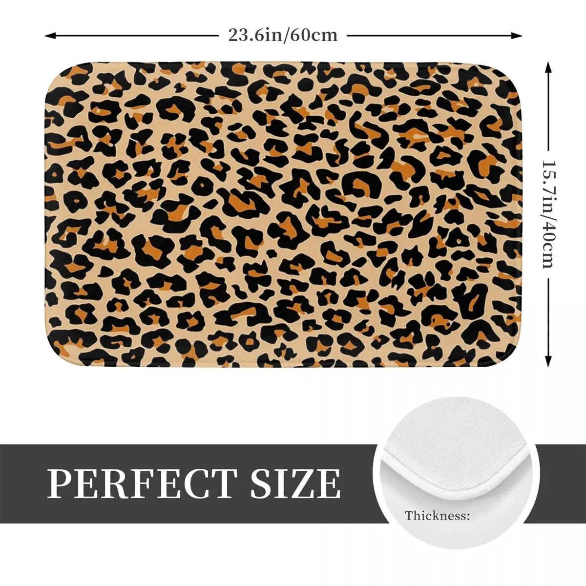 Queen Of Spots Leopard Prin Anti-slip Doormat Floor Mat Antiwear Carpet Rug for Kitchen Entrance Home Balcony Footpad Mats