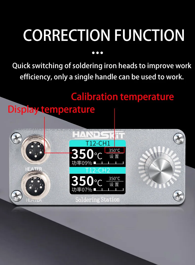 T12-X2 Digital Soldering Station, Dual Handles, OLED, Digital Soldering Iron, STM 32 Chip, Auto-sleep, Energy Conservation