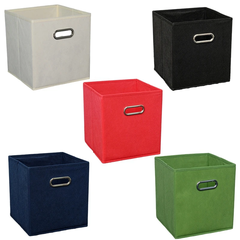 

Storage Box Single Metal Buckle Handle Without Cover Foldable Storage Box 5-Piece Set Multi-Purpose Storage Box