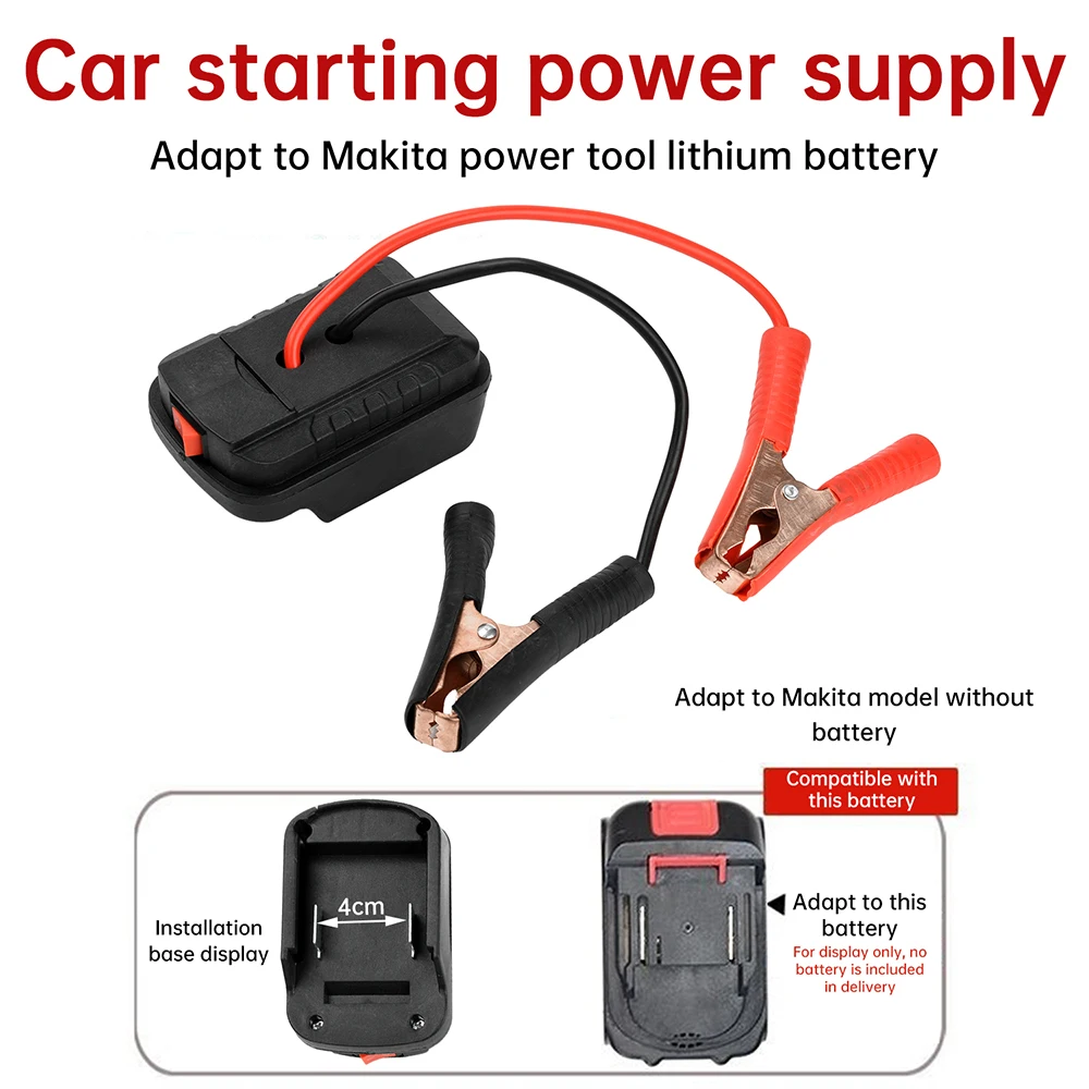 Pengisi Daya Starter Jump Penyala untuk Adaptor Kabel Booster Baterai Lithium Makita Daya Darurat dengan Klip Aksesori Mobil