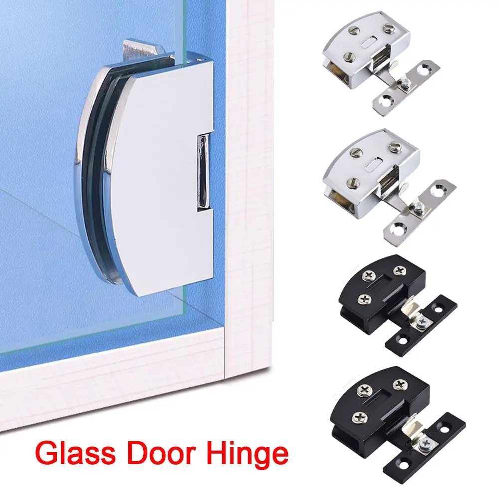 Interior Hardware No Hole Glass Door Hinge Cabinet  Hinge Clip Window Accessories Furniture Supplies