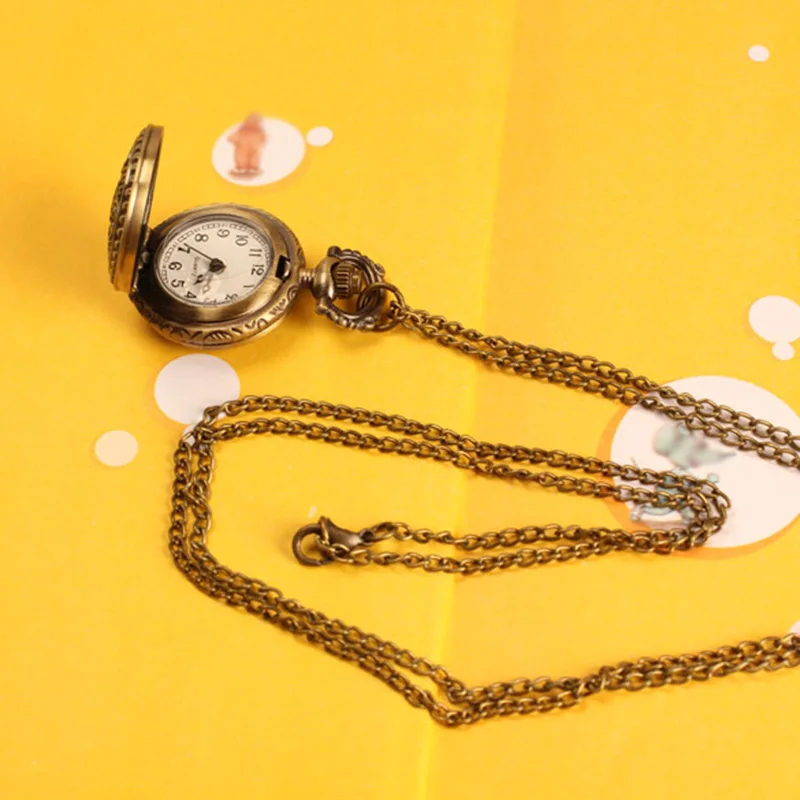 

Pocket Watch Women Men Pocket Watch Vintage Small Size Lotus Hollow Out Quartz Clock Necklace Chain Man Watch Watch On Chain