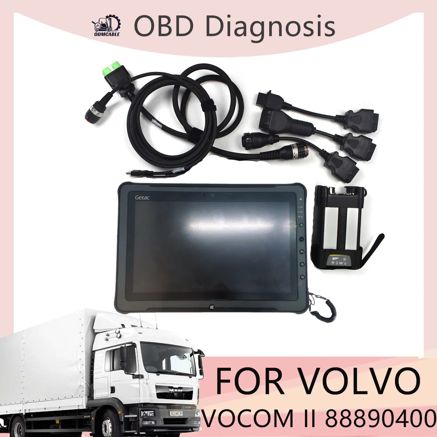 Экскаватор для Vocom 2 Vocom II 88894000 совместимый кабель тестирования инженерной техники для диагностического инструмента с планшетным F110