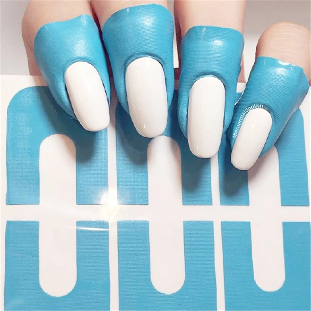 U-shape Nail Form Guide Sticker Stripping Tape Anti-splash Protection Nails Creative Fingerprint Stickers Finger Skin Protection