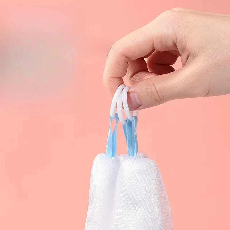 Multi Purpose Foaming Net Double Layer Facial Soap Lather Maker for Face Wash Shower Bath Body Bubble Tool