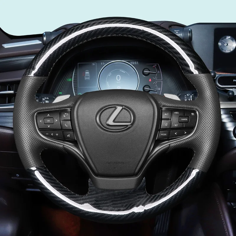 

For Lexus NX200 ES300h Genuine Leather Hand-sewn RX270 ES240 Customized Non-slip Interior Braided Wire Car Steering Wheel Cover