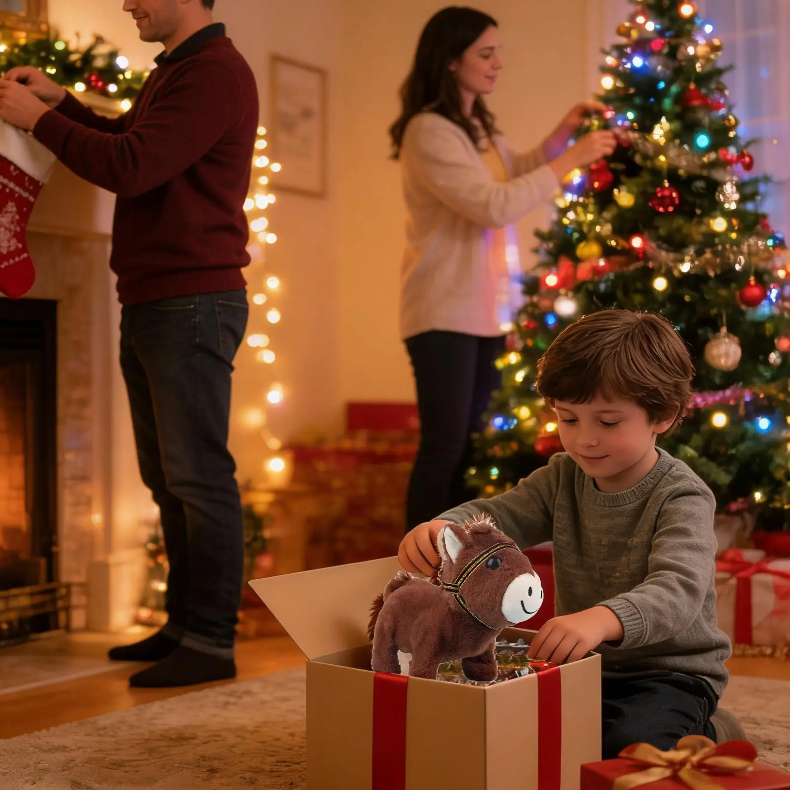 

new Cute Simulation Electric Horse Plush Toy Electric Plush Toy Animated Stuffed Animal Great Gift for Kids & Adults