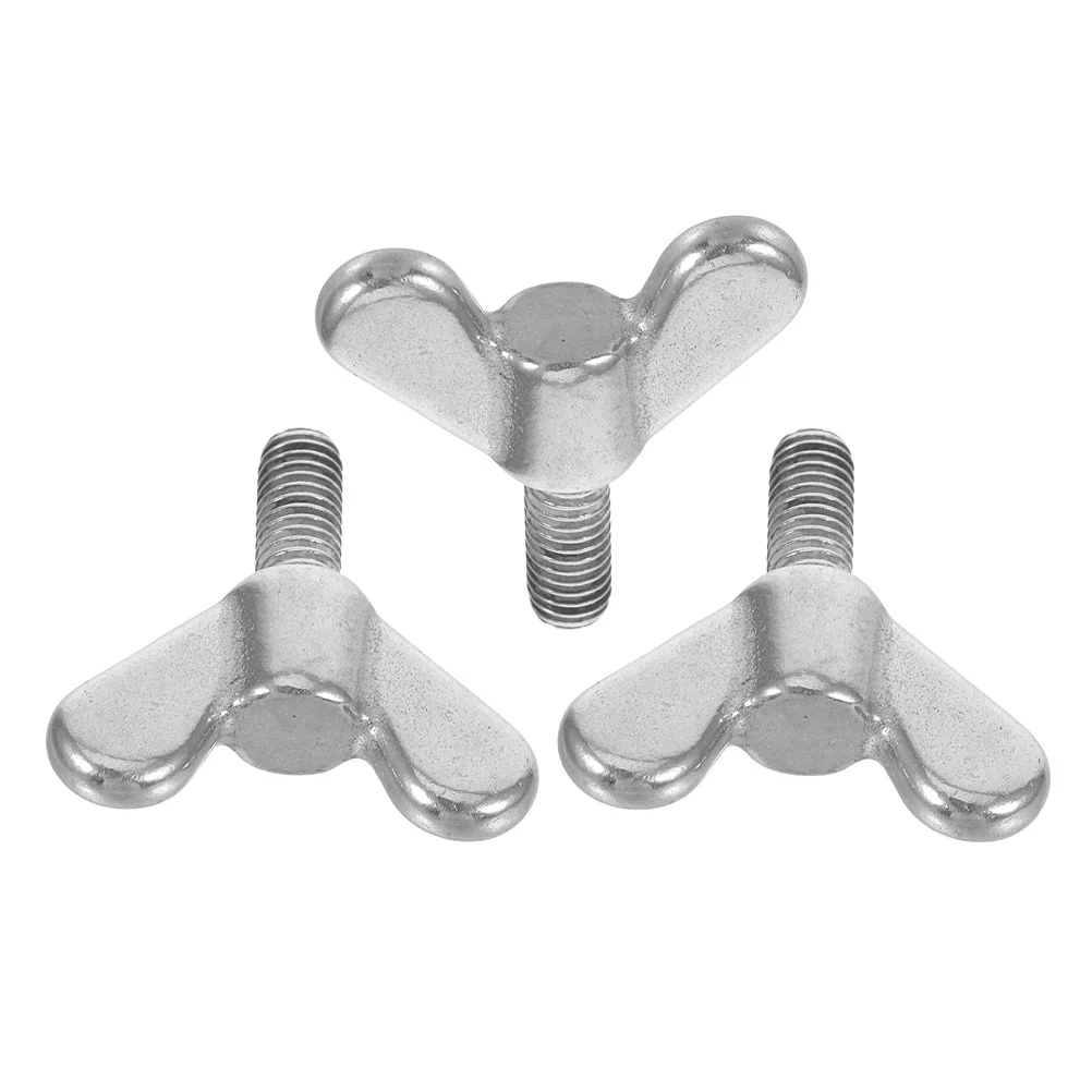 

3Pcs Stainless Steel Butterfly Wing Screws M6 Wing Bolts Durable Hardware Fasteners for Flagpole Bases Furniture Assembly