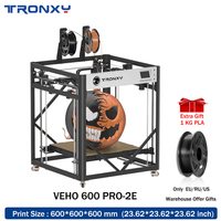 VEHO 600 Pro 2E 2-In-1 fdm 3D Printer Dual Extruder 600x600x600mm Large Size Direct Drive 3D Printer 3d Printer Kit