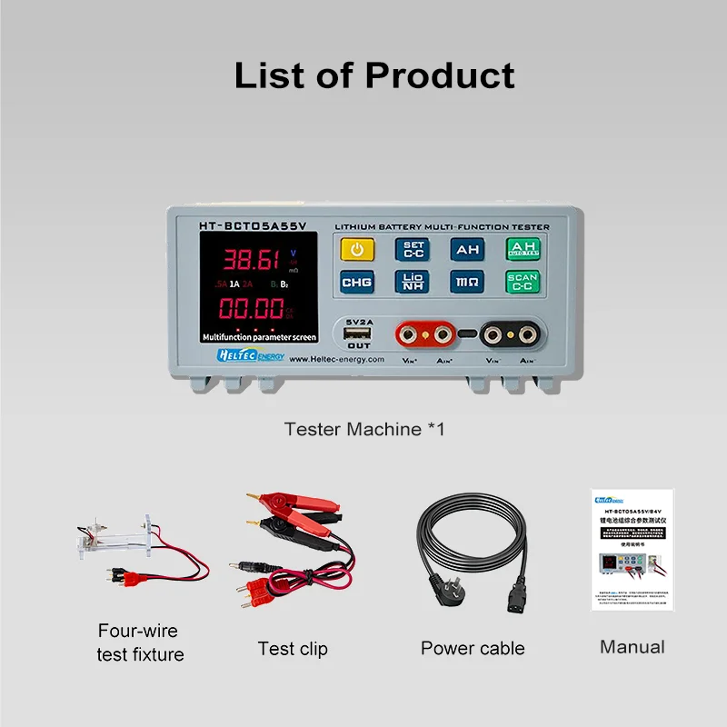 Heltec 12V/24V/36V/48V/60V Lithium batterijpakket capaciteitstester /Lipo/Lifepo4 batterijontlader/lasttester/spanningstest 0-84V