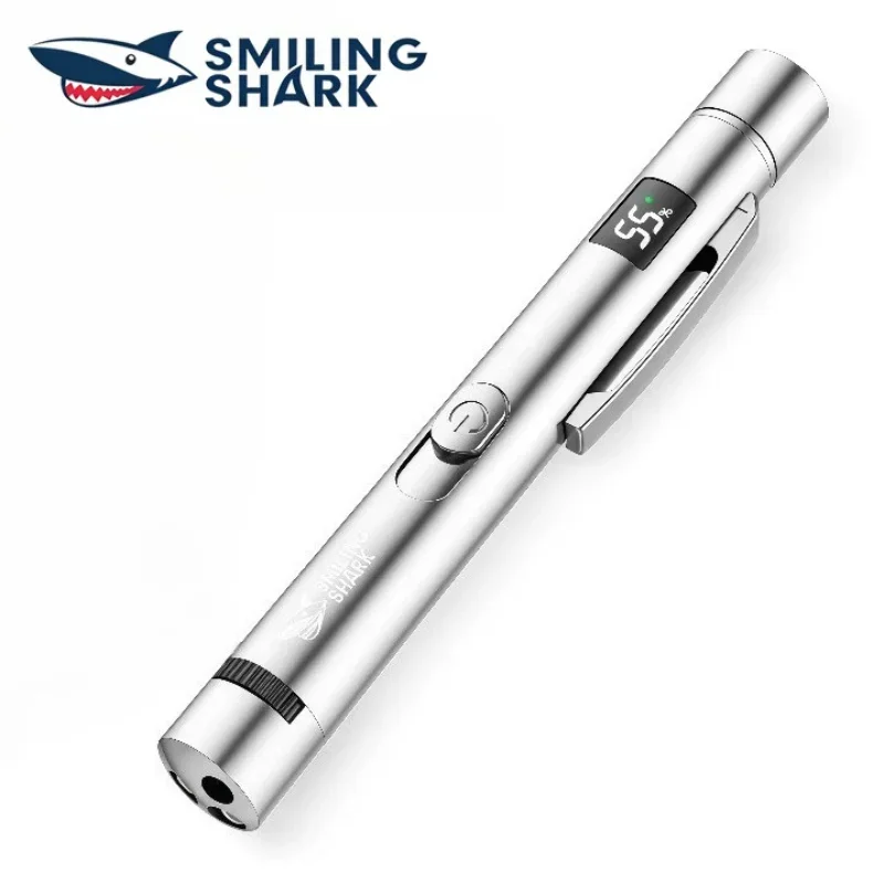 Smiling Shark Mini Flashlight 4 Mode 365nm Purple Light USB Rechargeable Torch Light Fluorescence Light Detection Lamp SD5313
