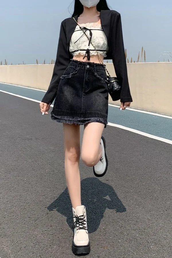 

Юбки женские кружевные накладные рюши миди семейный ужин французские сладкие дедушки романтическое нежное воссоединение элегантное женское платье юбка