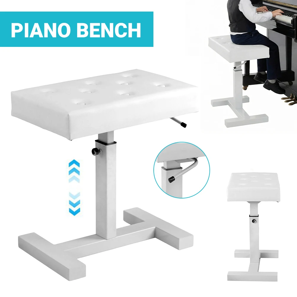 

Гидравлический стул-скамья для музыкальной клавиатуры с регулировкой высоты, сиденье с подушкой из ПУ кожи и поролона, для музыкантов