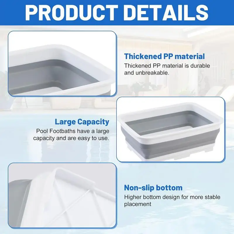 

Portable Foot Bath Folding Pool Foot Tub Feet Soaking Bucket for Home Outdoor Camping Spa Basin Pool Tub for Feet