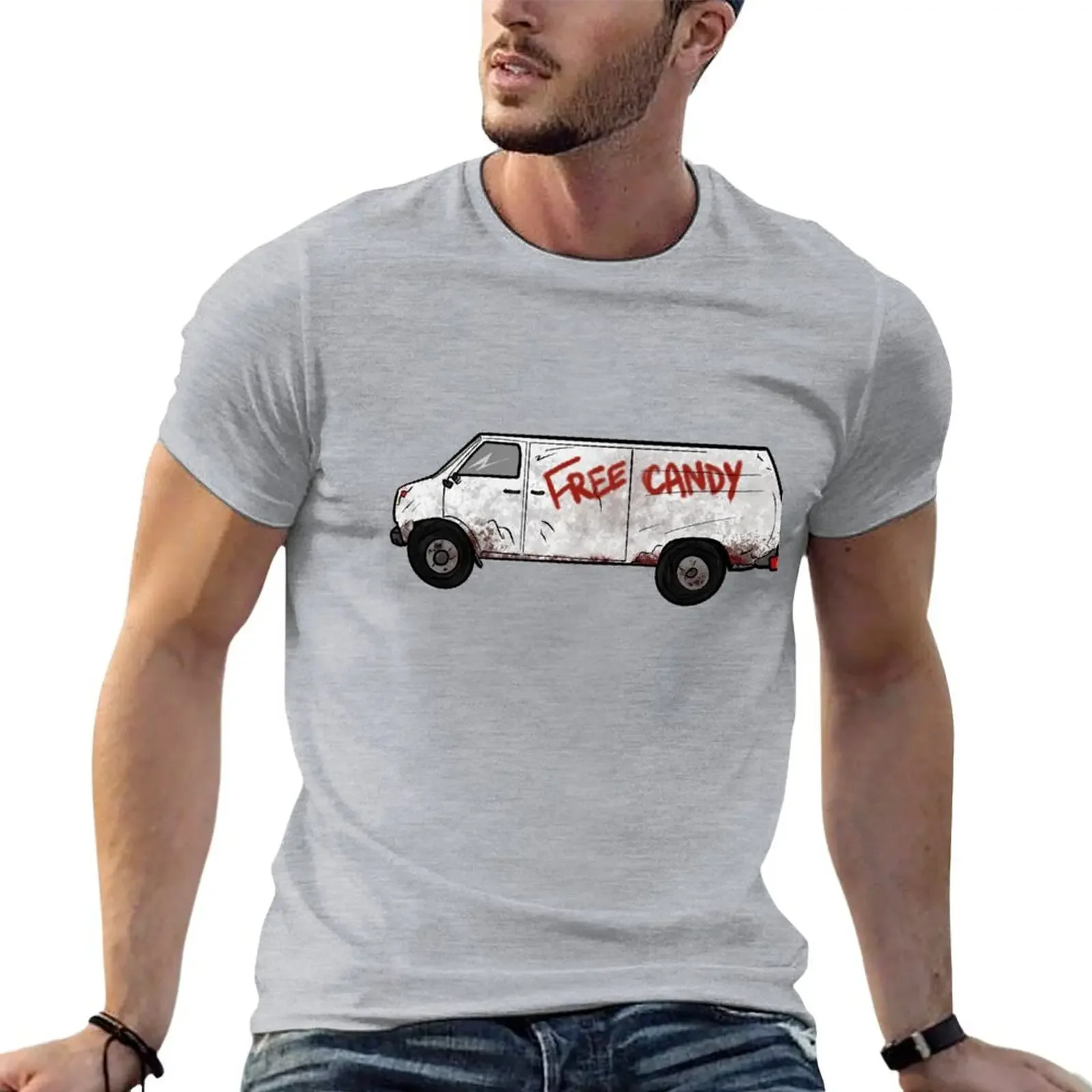 Creepy Free Candy Van T-Shirt graphic t shirts graphic t shirt vintage vintage anime shirt mens graphic t-shirts big and tall