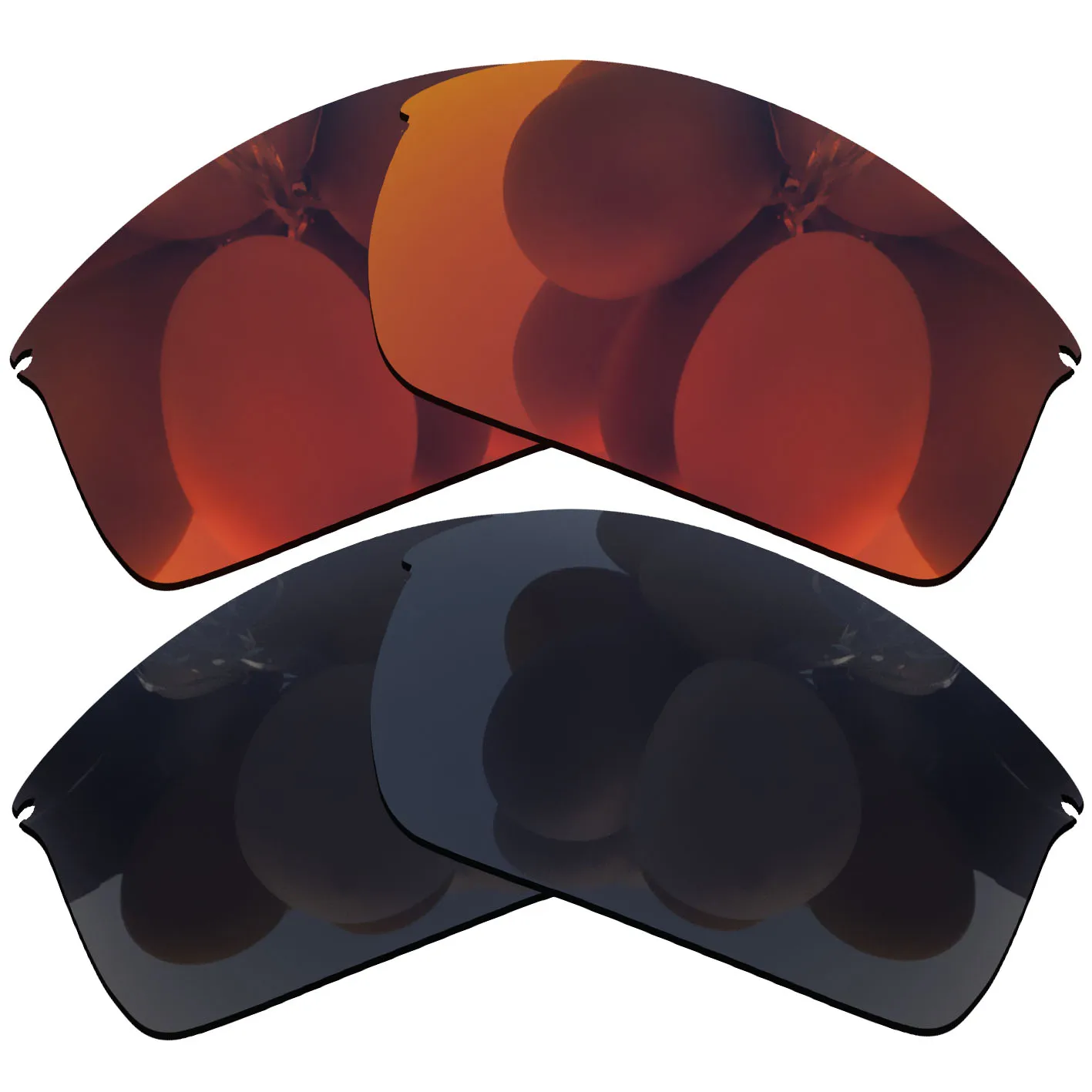 Fire Red&Grey Black Lenses Replacement For-Oakley Wiretap Polarized Sunglasses