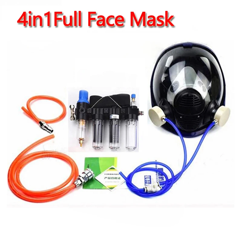 Four-In-One Functional Air-Supply Industrial Respirator System 6800 Air-Supply Full-Face Mask protection work Gas Mask Full mask