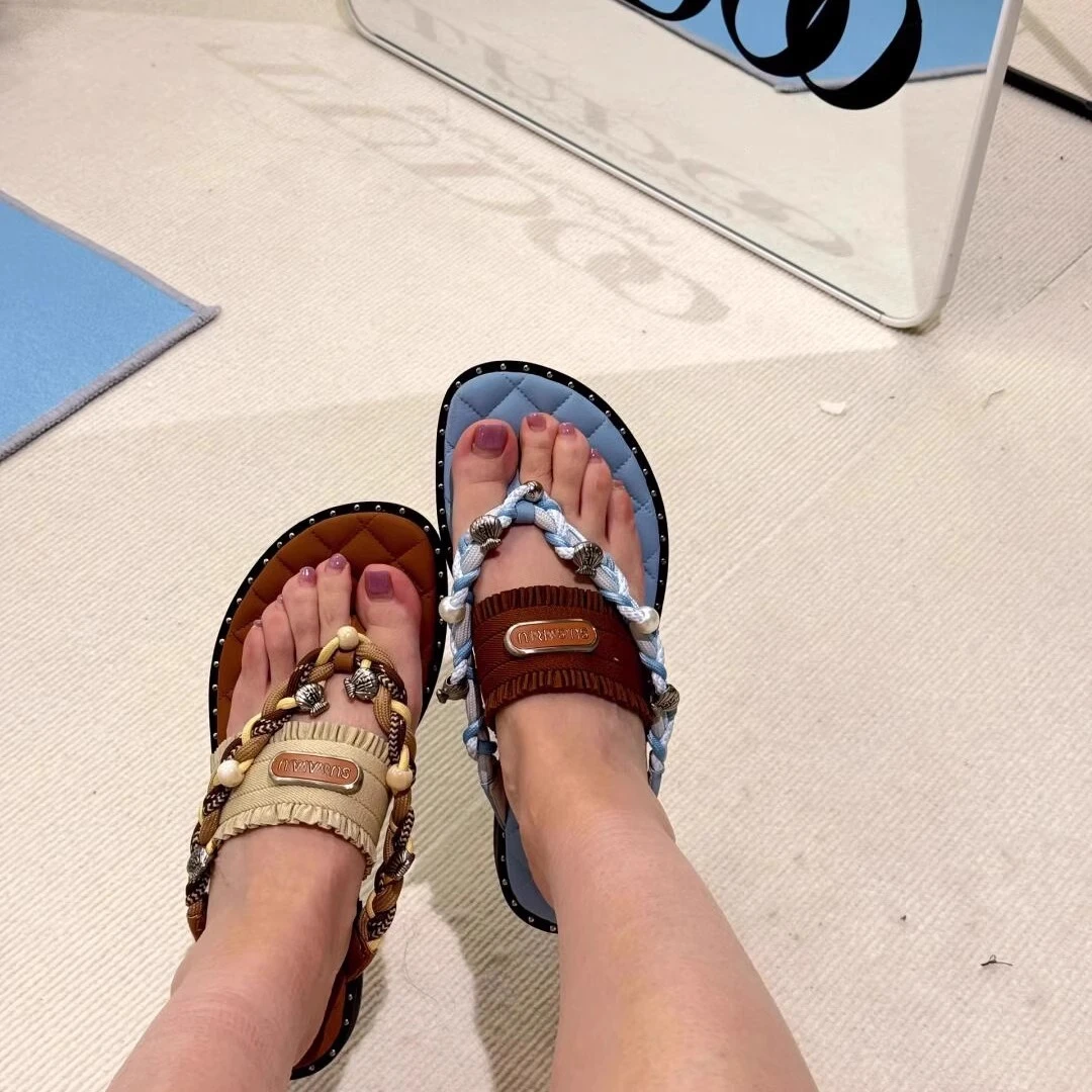 2025 صيف جديد اليدوية شبشب جلدي العصرية موضة الرجال الوجه يتخبط في الهواء الطلق تنفس مريحة الرجال والصنادل البسيطة #4