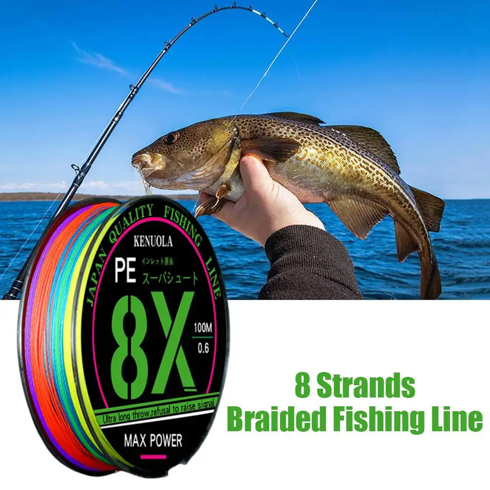 8 Strands Braided Fishing Line Strong Multifilament Line Dali Abrasion Resistant Japan Luya Fiber Fishing Fishing Line Tool O8Z8