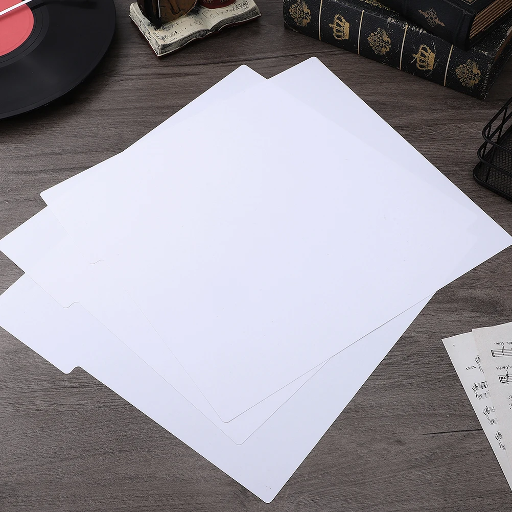 6 قطعة قابلة للكتابة لتقوم بها بنفسك سجل مسجل فينيل فواصل منظم مجلد ملفات فواصل بيضاء قوية لملفات الألبومات تخزين الفينيل #6
