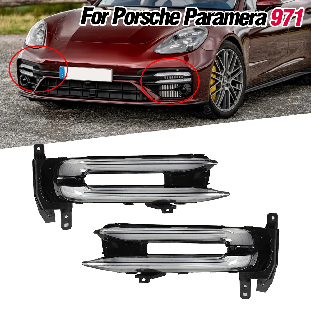 

Для Porsche Panamera 971 2018-2024 автомобильные дневные ходовые огни переднего бампера дневные ходовые огни OE часть 971953041BB 971953042BB