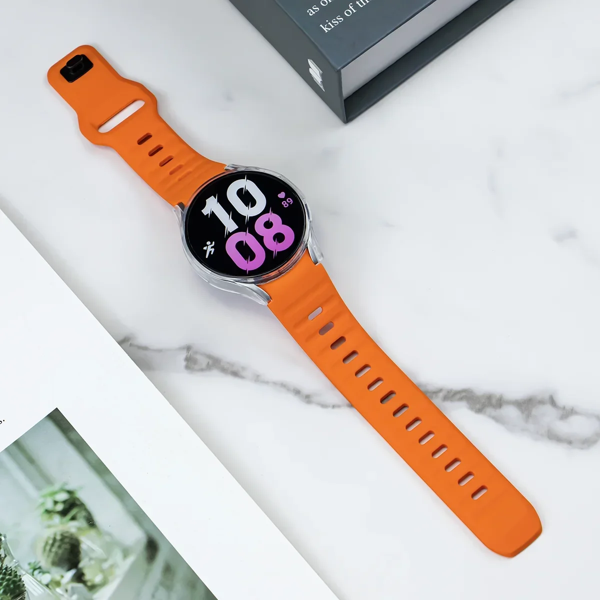 Correa y funda para Samsung Galaxy Watch 6 Classic, funda protectora de TPU de 43mm y 47mm, banda deportiva de silicona suave para Galaxy 6 Classic