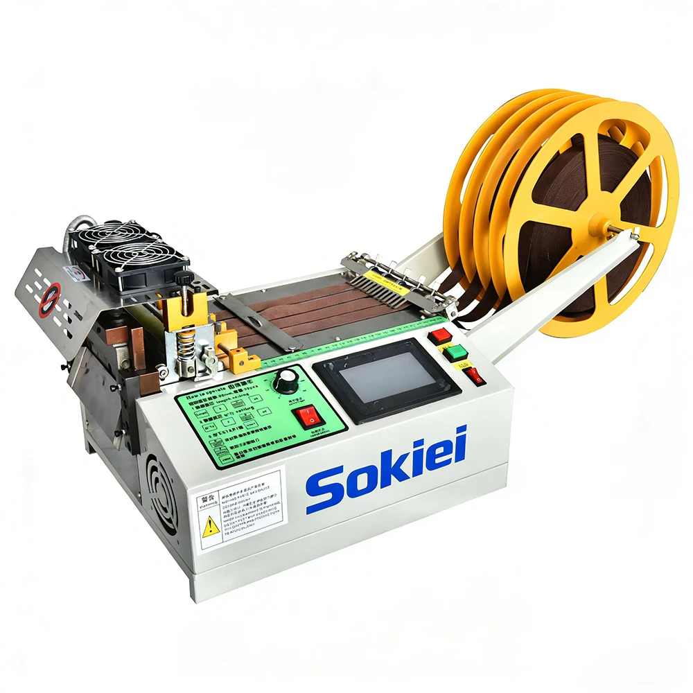 Automatic Multi-Strap Webbing & Belt Cutting Machine Hot/Cold Cutting High-Speed Industrial Cutter For Nylon/Polyester & Elastic