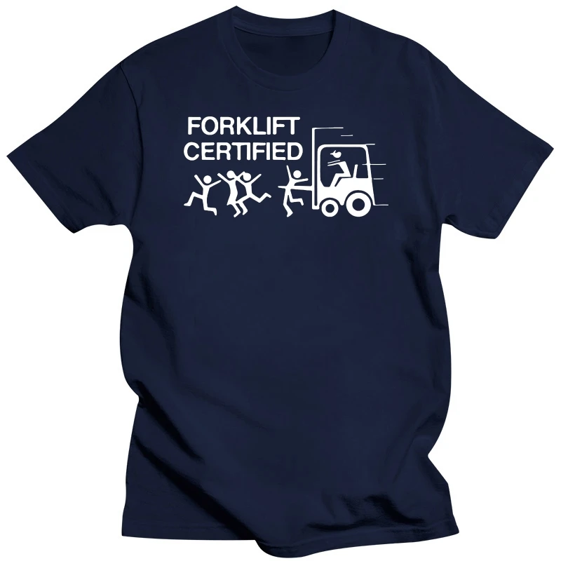 Funny Forklift Operator Forklift Certified Retro Vintage T-Shirt Humor Funny Graphic Tee Husband Gift Men's Fashion Cool Clothes