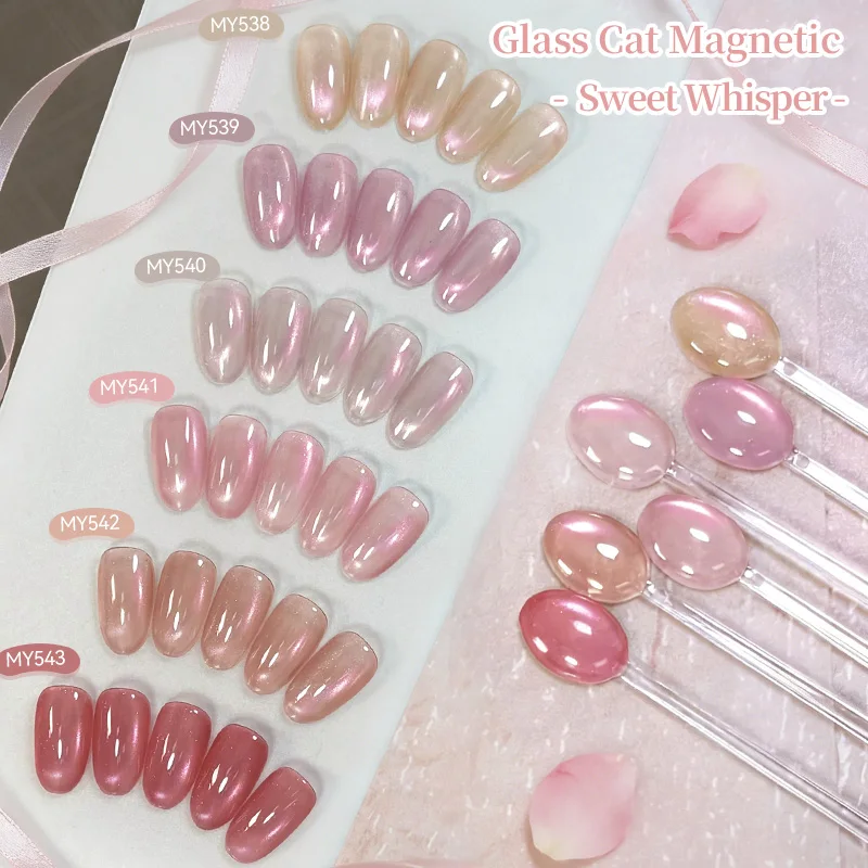 BORN PRETTY 10ml Rosa Glas Katzen-Magnetgel Nude Semi-Permanenter Magnet Soak-Off UV-Gel Nagellack Maniküre Nagelzubehör