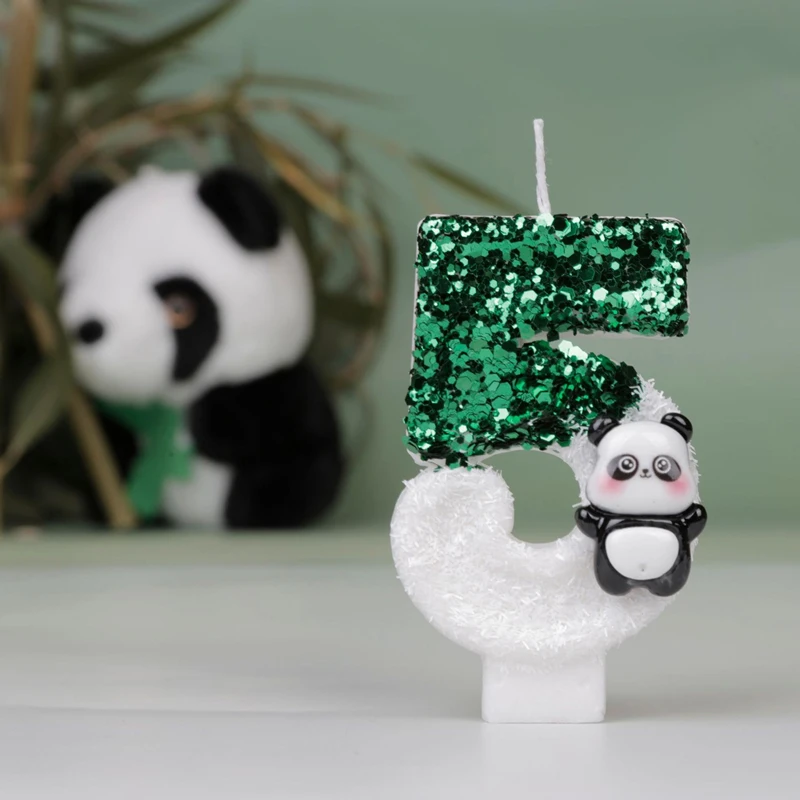 1PC Creative Digital Candles Cute Panda Birthday Cake Party Candle Party Atmosphere Candle Scene Decoration Supplies