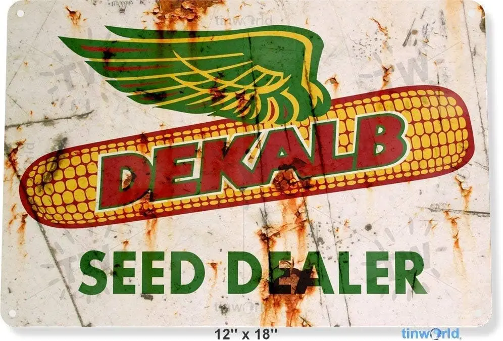 TIN Sign Dekalb Seed Dekalb Metal Sign Garden Kitchen Farm Cottage Shop Store A905 Iron Painting 16x12