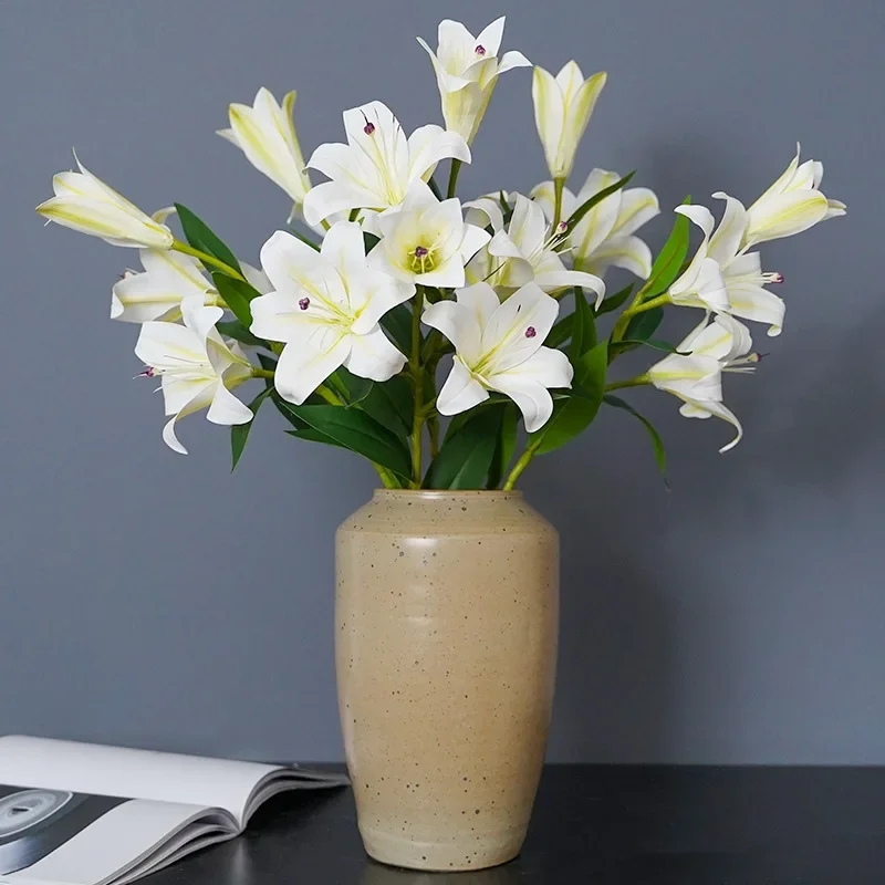 3 Artificial Lilies, Living Room Decoration Flowers, 3D Wedding Lobby Decoration, False Flowers