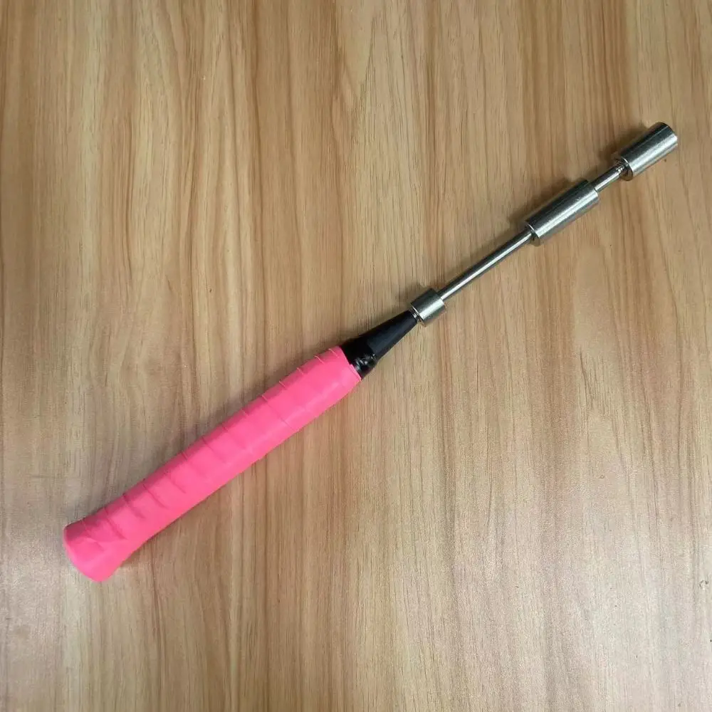 قابل للتعديل الوزن مضرب سوينغ المدرب الفولاذ المقاوم للصدأ القابل للإزالة كرة الريشة التدريب عصا سوينغ القطب إصبع المعصم