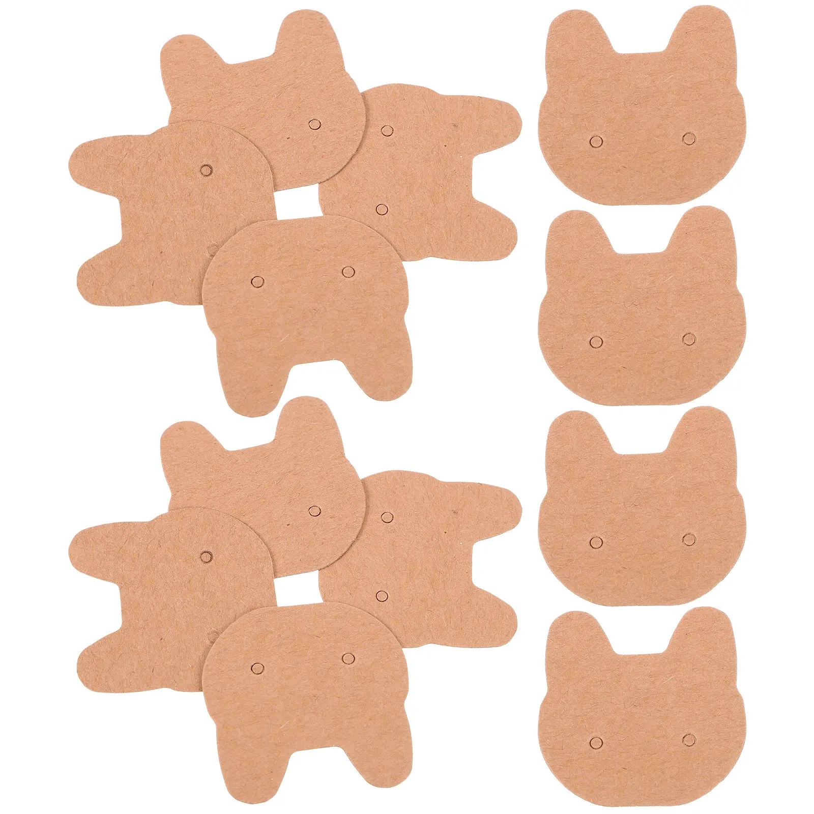 

200 шт. картонных карточек для демонстрации серег из крафт-бумаги, для малого бизнеса, упаковка для серег, держатели-бирки для серег-гвоздиков, для самостоятельного изготовления