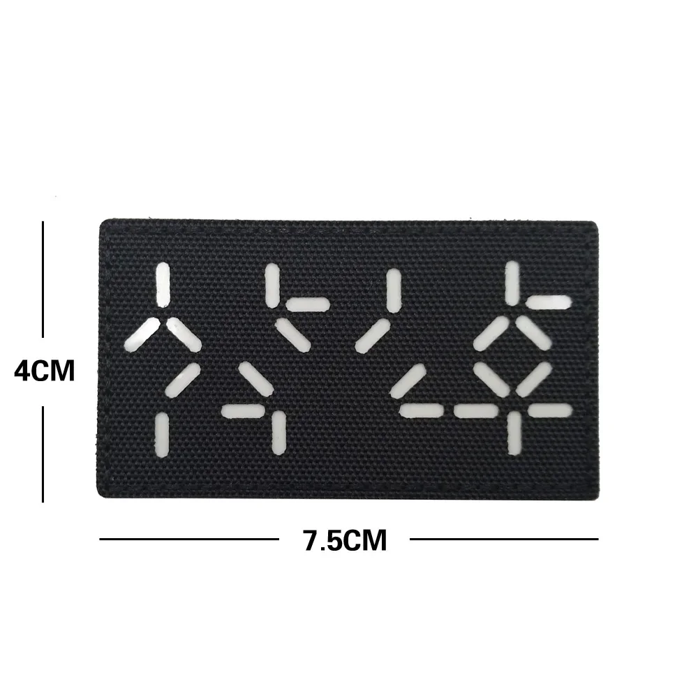 Reflective Patches IR Infrared Noctilucence Patch Military Tactical Emblem Appliques Funny Gun Badges for Clothes Backpack