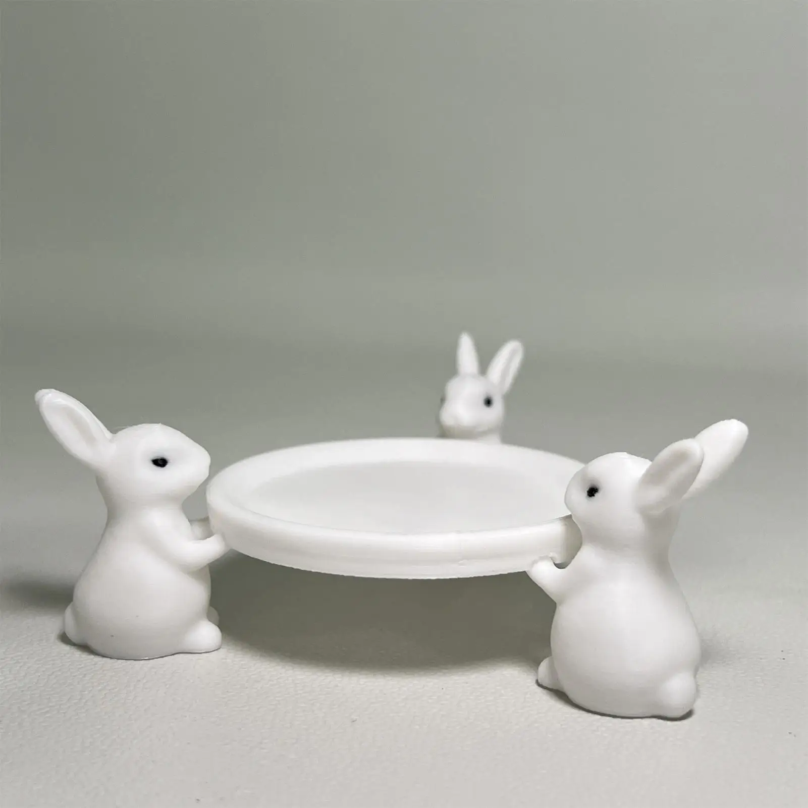 Easter Bunny Cake Stand Rabbit Jewelry Holder Holiday Bunny Serving Dishes For Entryway Mantel Vanity Bedside Table Desk