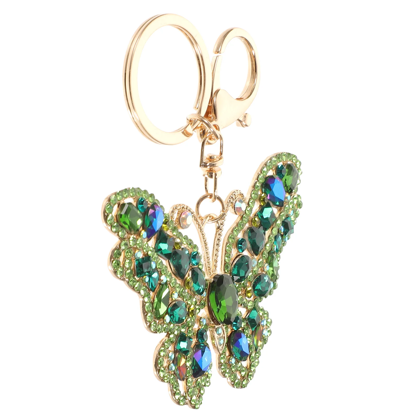 

Full Diamond Butterfly Keychain Handbag Decoration Fob Holder Girl Charming Pendant Crystal Keychains Backpack