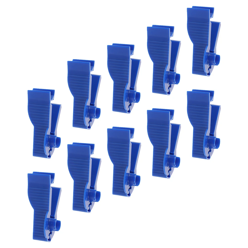 10pcs Peritoneal Flow Control Clamps Blue Abs Tubing Clamps For Peritoneal Dialysis Therapy Non-Slip Peritoneoclysis Accessories