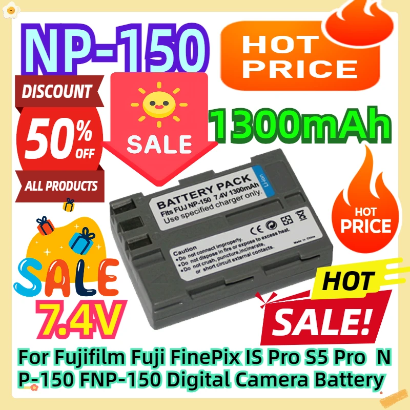 For Fujifilm Fuji FinePix IS Pro S5 Pro 1300mAh NP-150 FNP-150 Digital Camera Battery