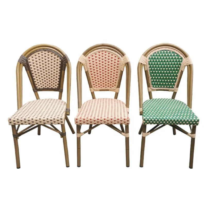 

L-135 Rattan Furniture Outdoor Restaurant Bistro Garden French Bamboo Bar Cafe Patio Rattan Chair