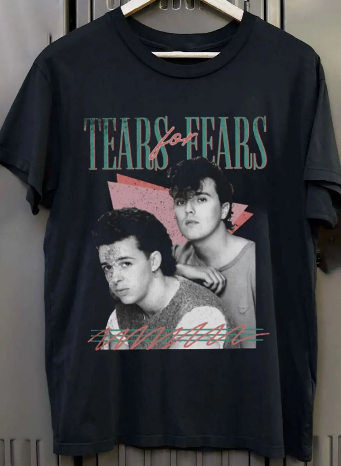 Tears For Fears style 80s Black All Size T Shirt