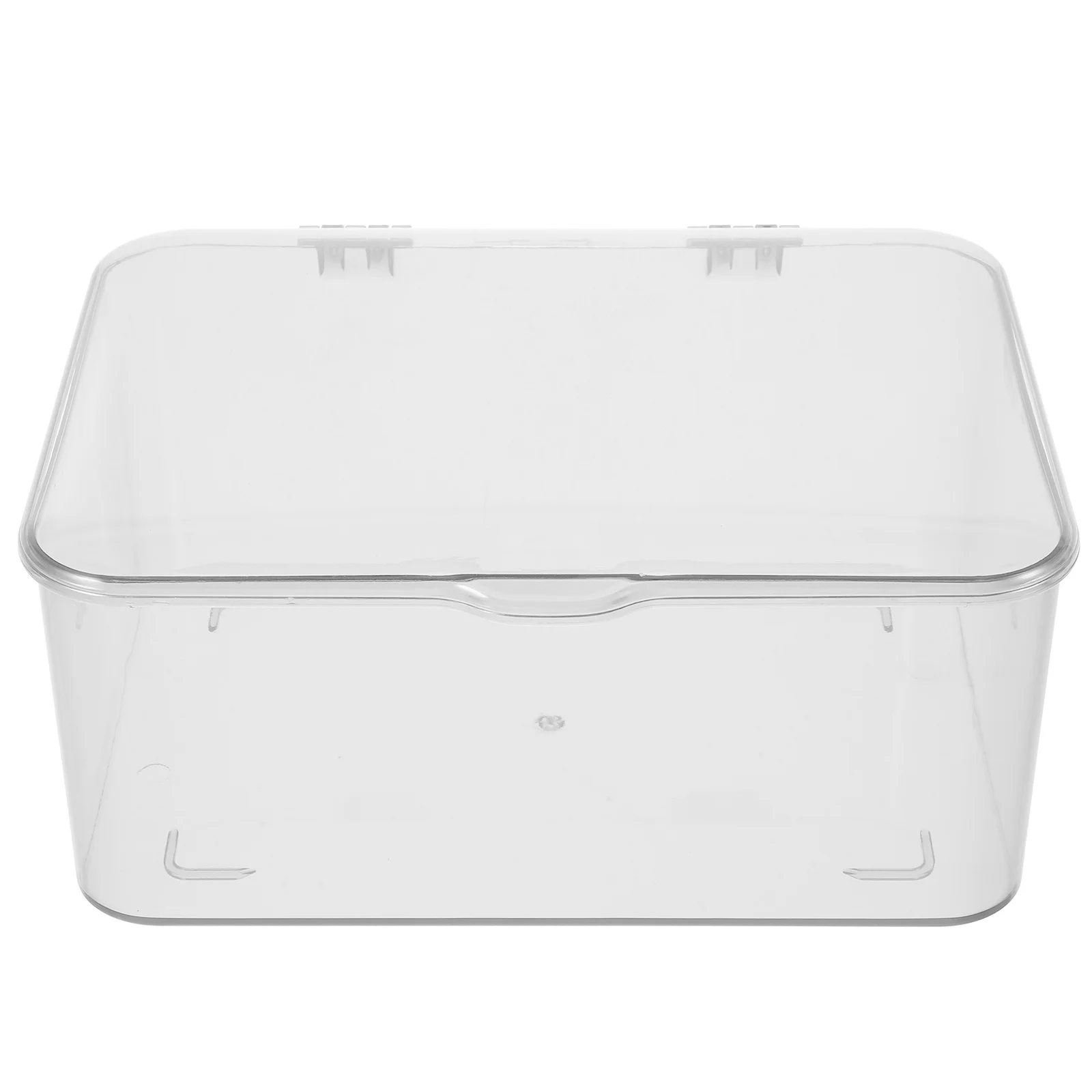 

Clear Desk Organizer Box With Lid For Phone Stamp Ink Pad Memo Storage Transparent Pp Material Small Plastic Containers