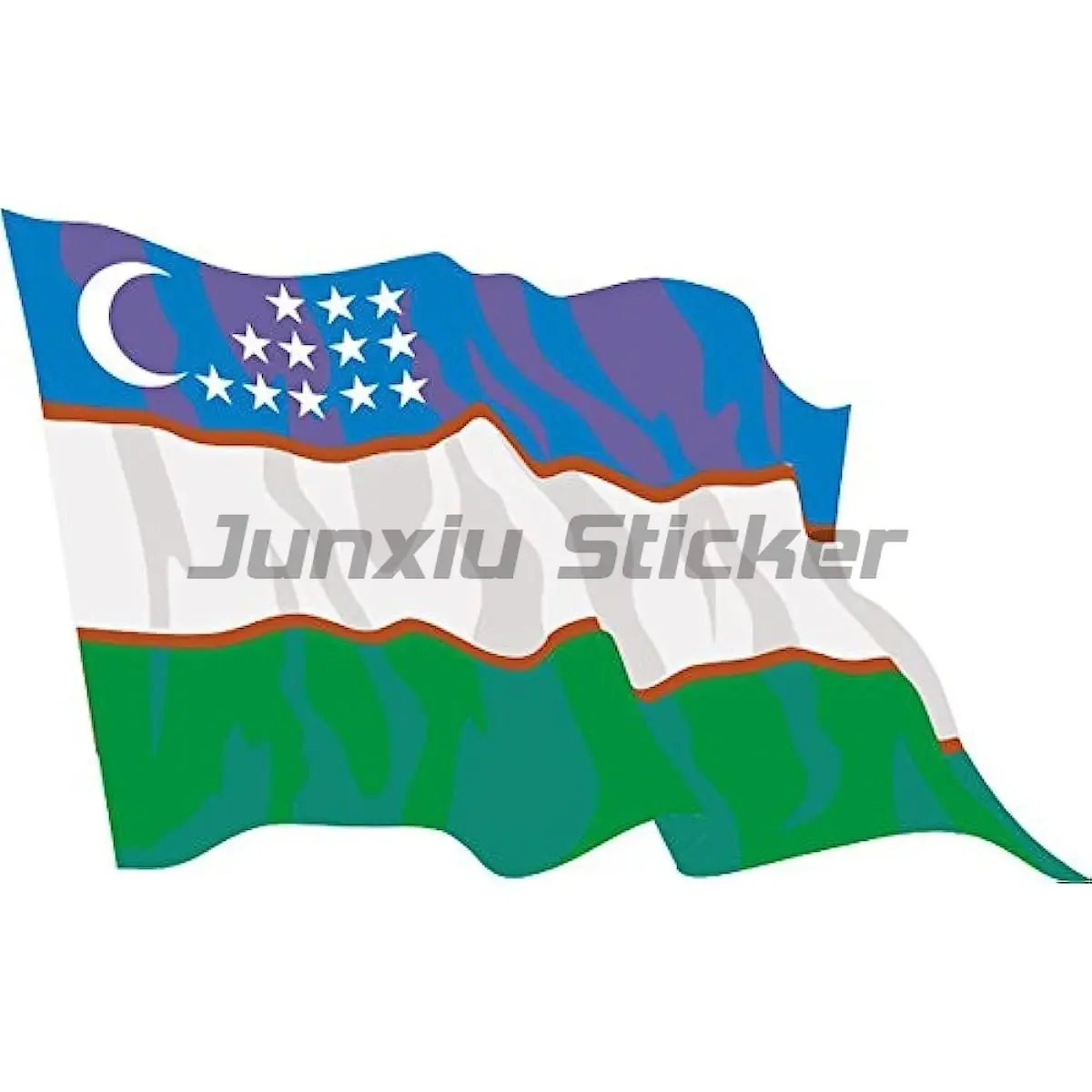 

Uzbekistan Flag Decal Styling PVC Cars, Laptop, Boat, for Wall Door Window Helmet Car Stickers decoration Accessories Decals