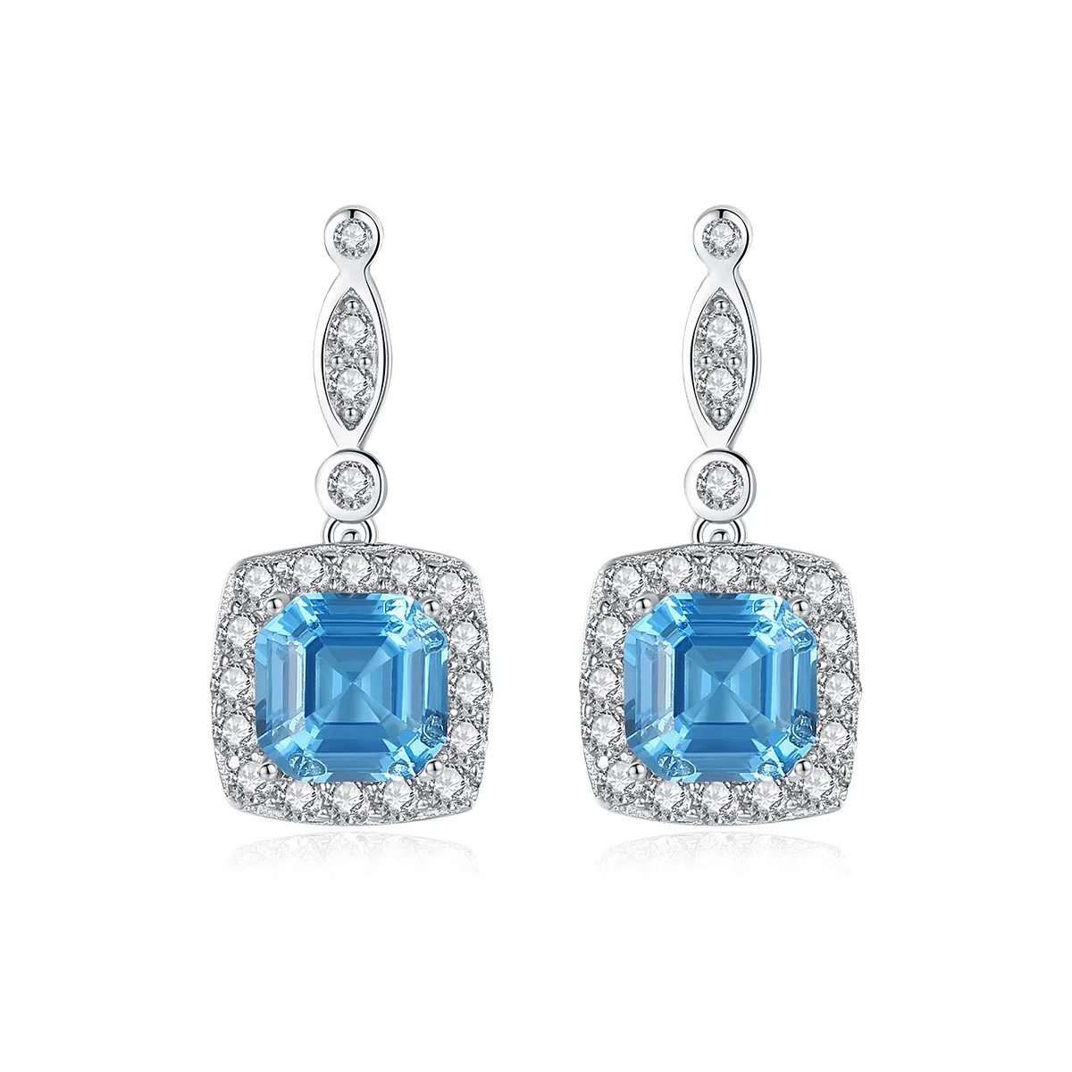 

Серьги из стерлингового серебра S925, ювелирные изделия, серьги-капли, модные аксессуары, синтетический драгоценный камень для женщин, подарок на свадьбу, день рождения