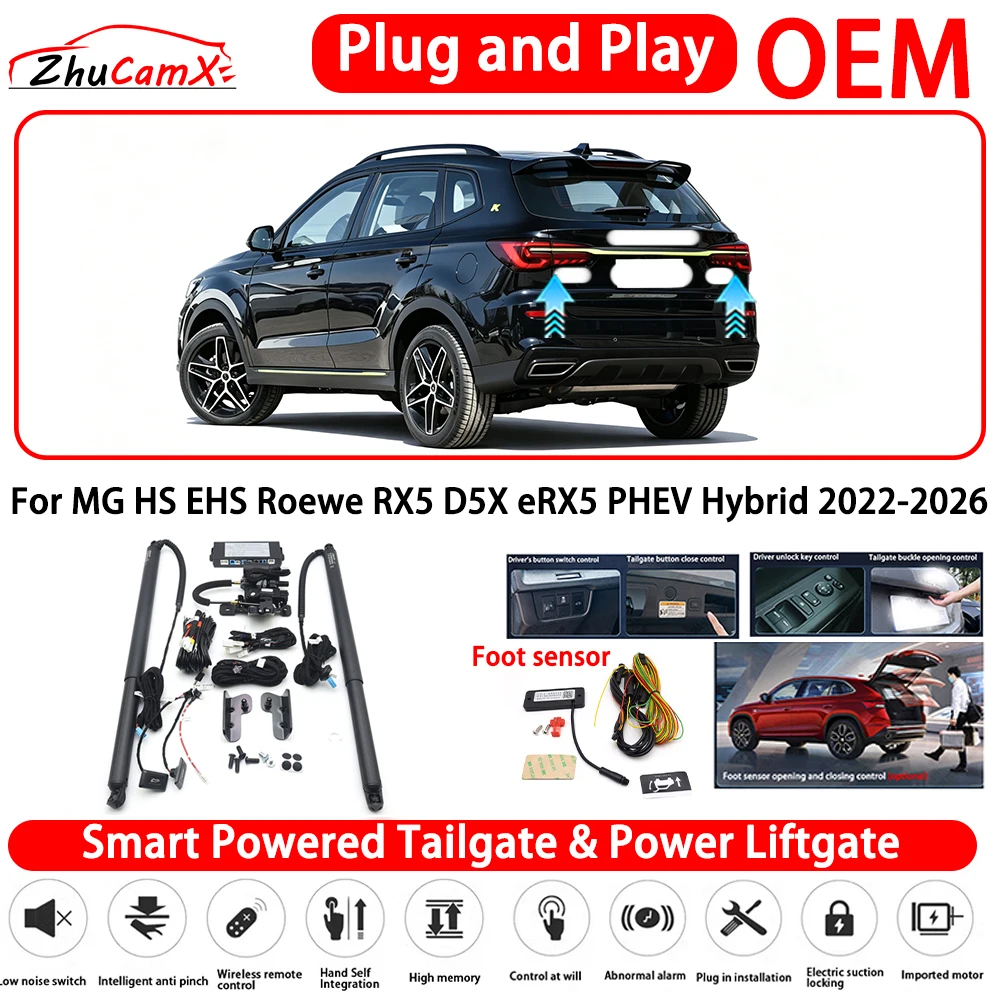 for MG HS EHS Roewe RX5 D5X eRX5 PHEV Hybrid 2022-2026 OEM Smart Powered Tailgate Power Liftgate Automatic Rear Trunk Tailgatec