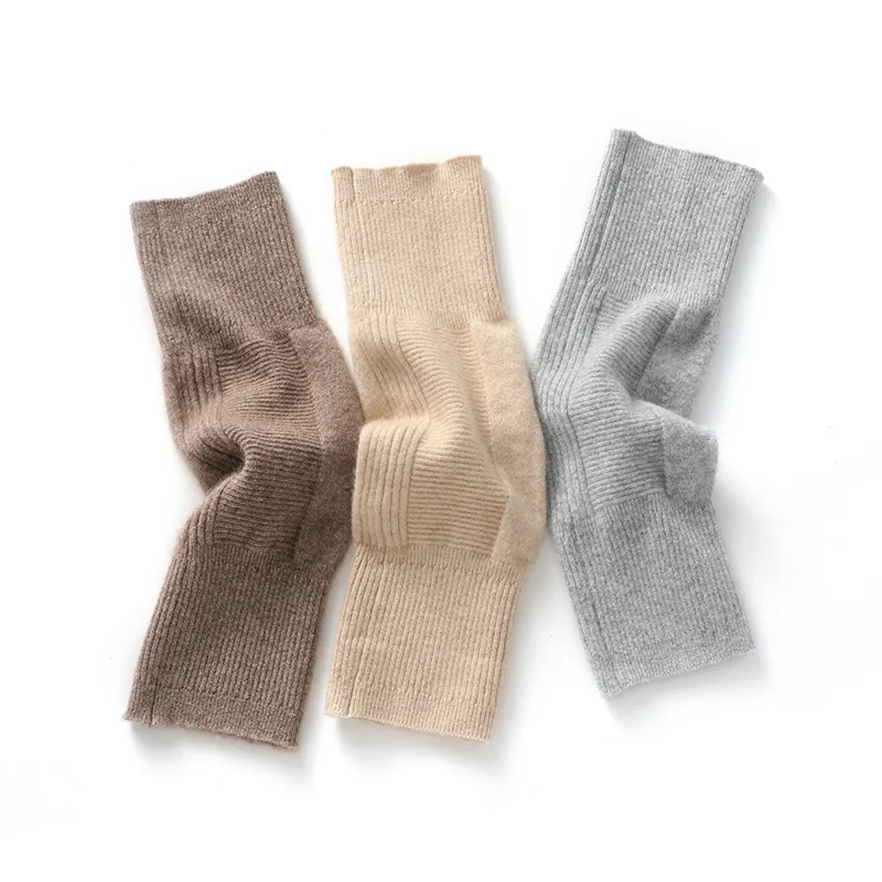 35cm Extended 100% Cashmere Knee Pads Autumn Winter Thickened Women's Knee Protectors Men's Old Cold Leg Joint Warmers